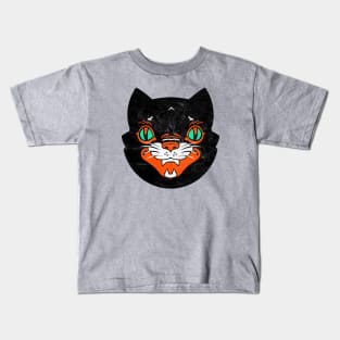 Retro Vintage Black Cat Kids T-Shirt